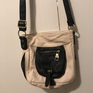 Black and white Steve Madden cross-body